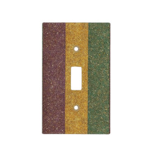 Vintage Mardi Gras striped Light Switch Cover