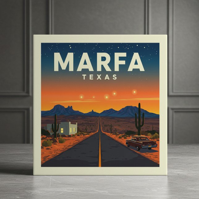 Vintage Marfa Texas Ceramic Tile (Creator Uploaded)