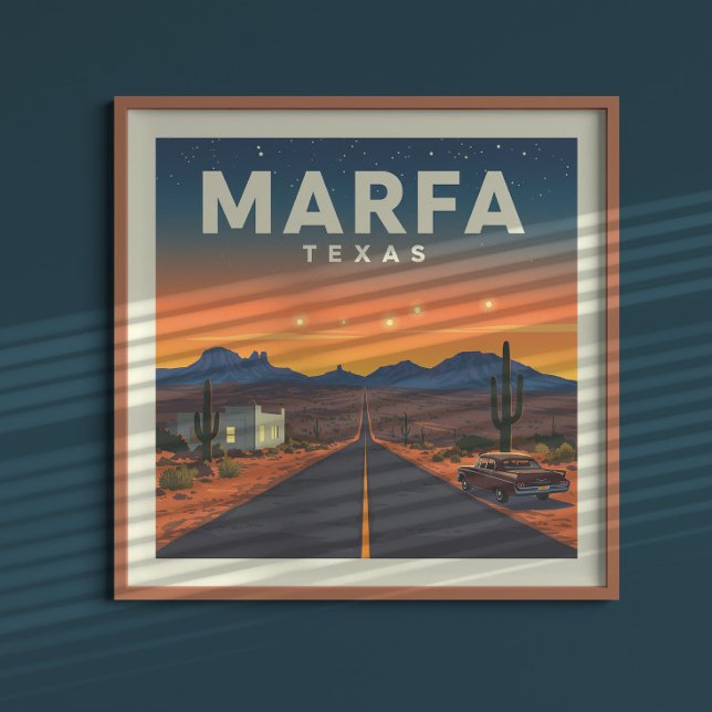Vintage Marfa Texas Poster (Creator Uploaded)