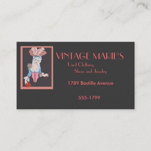 Vintage Marie's Business Card Template