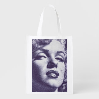 Vintage Marilyn Monroe Stipple Portrait T-Shirt -  Grocery Bag