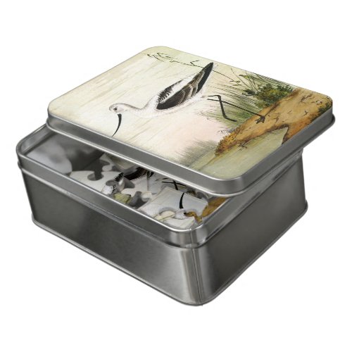 Vintage Marine Life Shorebirds Avocet Birds Jigsaw Puzzle