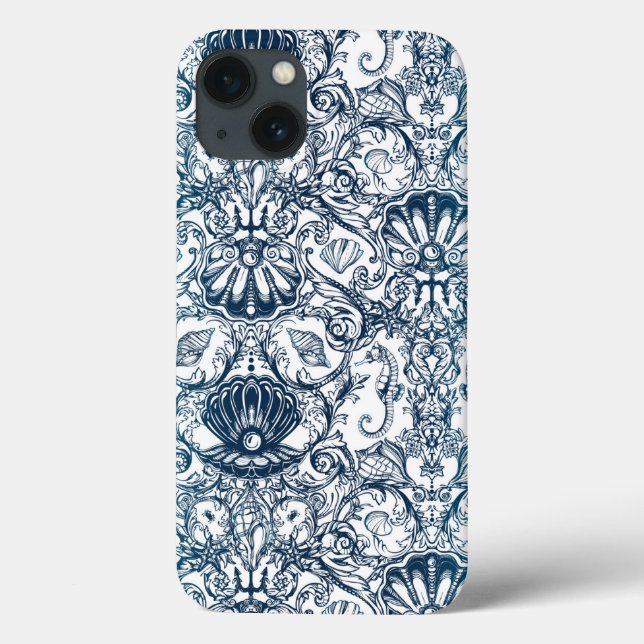 Vintage Marine Pattern Case-Mate iPhone Case (Back)