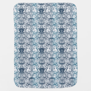 Vintage Marine Pattern Stroller Blanket