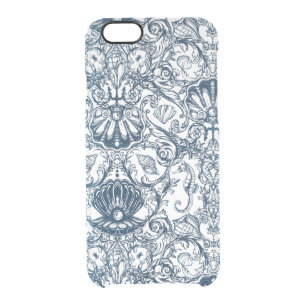 Vintage Marine Pattern Clear iPhone 6/6S Case