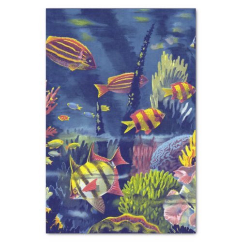 Vintage Marine Wonders of the Great Barrier Coral Tissue Paper