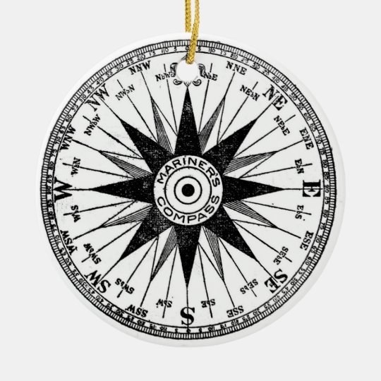 Vintage Mariner's Compass ornament | Zazzle.com