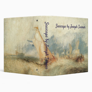 Vintage Maritime Ship Seascape by Joseph Turner 3 Ring Binder