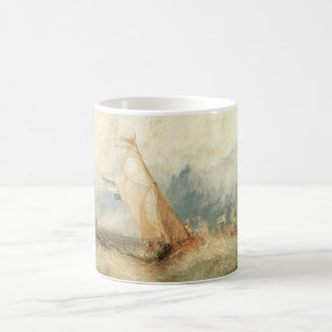 Vintage Maritime Ship Seascape by Joseph Turner Coffee Mug
