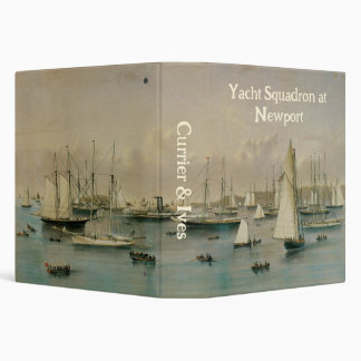 Vintage Maritime, Yacht Squadron at Newport Harbor 3 Ring Binder