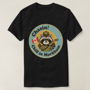 Vintage Markham Ontario Relaxing Raccoon T-Shirt