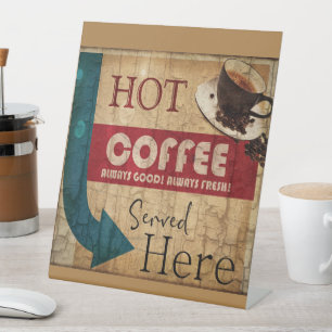 Vintage marquee coffee sign