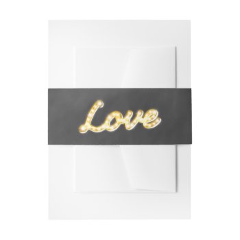 Vintage Marquee Lights Belly Band - Chalkboard by prettyfancyinvites at Zazzle