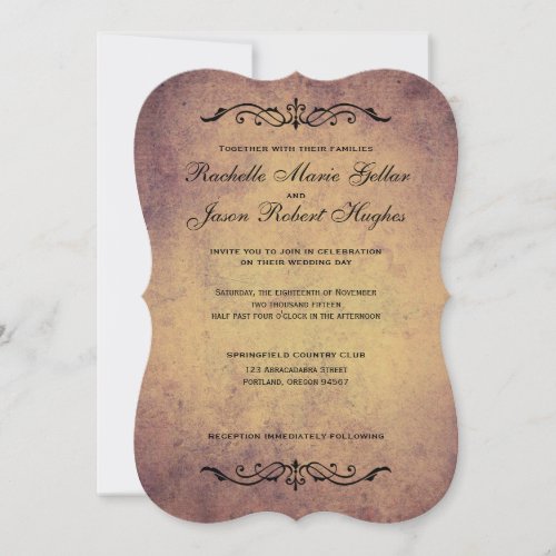 Vintage Marquis Wedding Invitation
