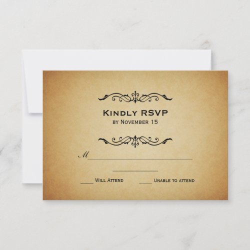 Vintage Marquis Wedding RSVP