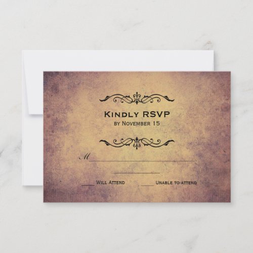 Vintage Marquis Wedding RSVP