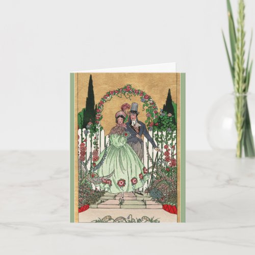 Vintage marriage anniversary wedding card