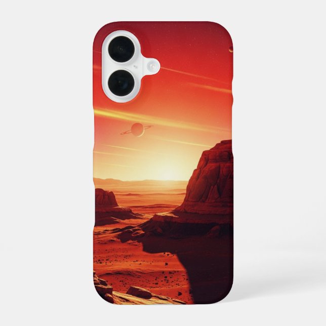 Vintage Mars Landscape iPhone Case (Back)