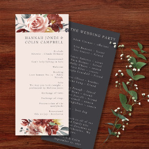 Vintage Marsala Blush Pewter Floral Program