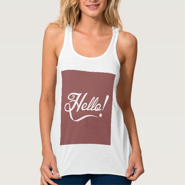 Vintage Marsala - Hello Tank Top (Front)