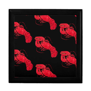 Vintage Marsden Hartley Red Lobster on Black Art Gift Box