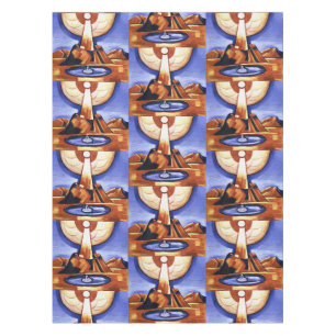 Vintage Marsden Hartley Yliaster Abstract Art Tablecloth