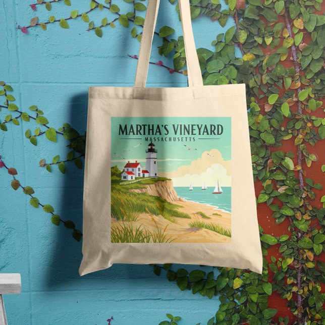 Vintage Martha's Vineyard Massachusetts Tote Bag (Creator Uploaded)