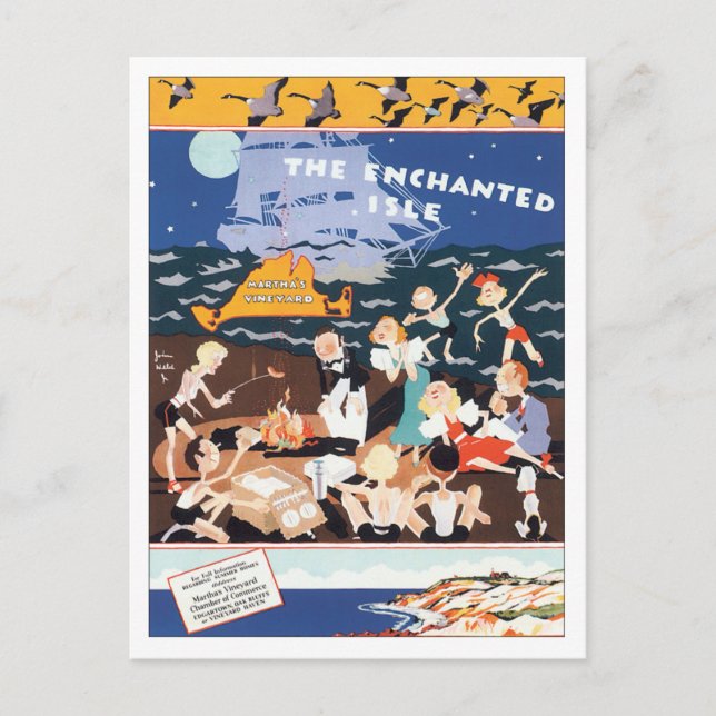 Vintage Martha's Vineyard Postcard (Front)