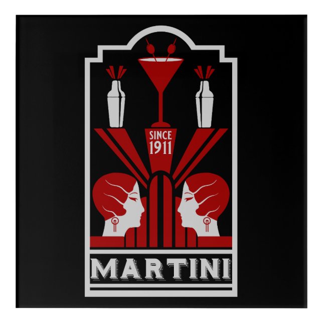 Vintage Martini Art Deco (Front)