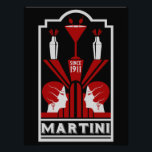 Vintage Martini Art Deco Photo Print<br><div class="desc">Vintage Martini Art Deco. © Copyright HGIFY | HGI Stores Only. All Rights Reserved. Original Professional Art Work. Great as wall decor,  bar decor or as a gift.</div>
