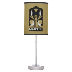 Vintage Martini Art Deco Table Lamp