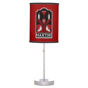 Vintage Martini Art Deco Table Lamp