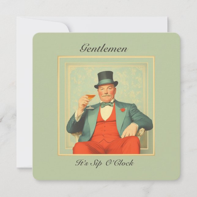 Vintage Martini Dandy - Gentlemen It's Sip O'Clock (Front)