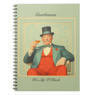 Vintage Martini Dandy - Gentlemen It's Sip O'Clock Notebook