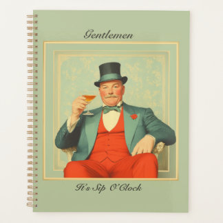 Vintage Martini Dandy - Gentlemen It's Sip O'Clock Planner