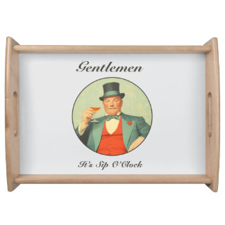 Vintage Martini Dandy - Gentlemen It's Sip O'Clock Serving Tray