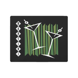 +Vintage Martini + Metal Print