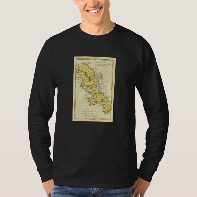 Vintage Martinique Map 1780 T-Shirt (Front)