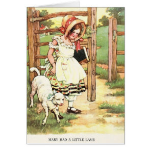 Vintage - Mary Had a Little Lamb, Cards