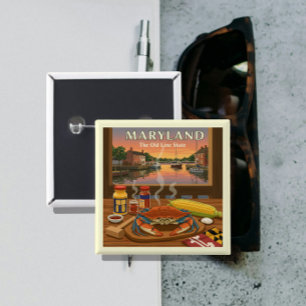  Vintage Maryland Button