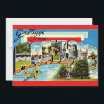 Vintage Maryland Greeting  Invitation<br><div class="desc">Stunning vintage postcard greeting from Maryland repurposed!</div>