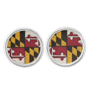 Vintage Maryland State Flag Retro Cufflinks