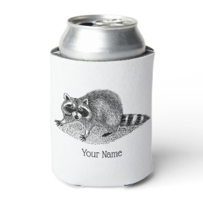 Vintage Masked Raccoon Can Cooler