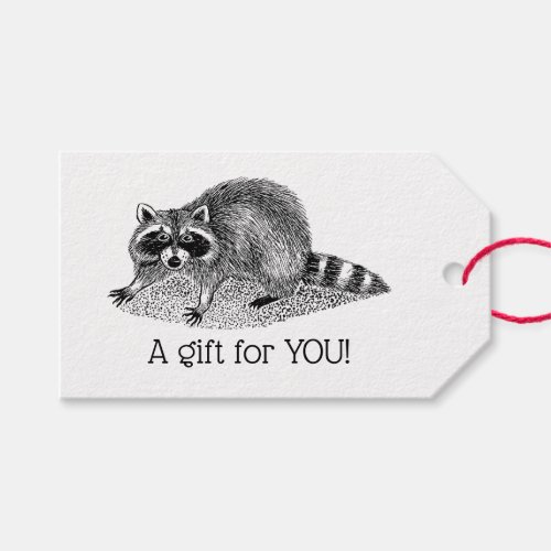 Vintage Masked Raccoon Gift Tags