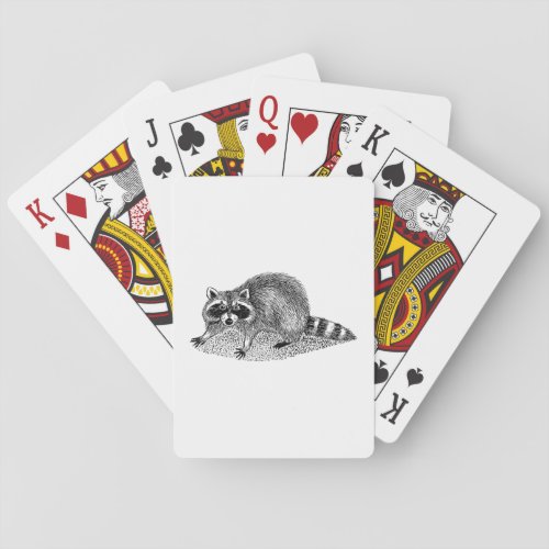 Vintage Masked Raccoon Playing Cards