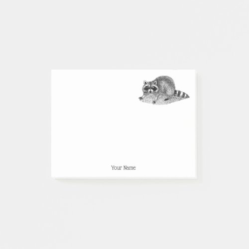 Vintage Masked Raccoon Post_it Notes