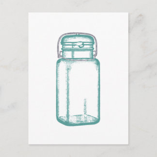 Vintage Mason Jar Postcard