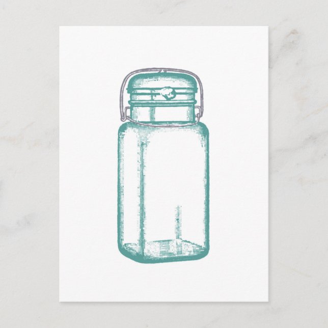 Vintage Mason Jar Postcard (Front)