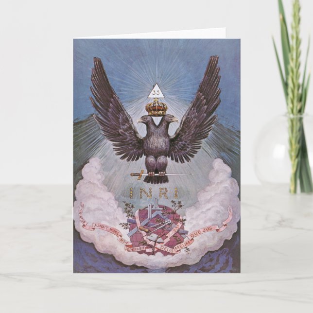 Vintage Masonic Print Card (Front)