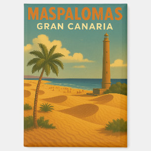 Vintage Maspalomas Gran Canaria Magnet